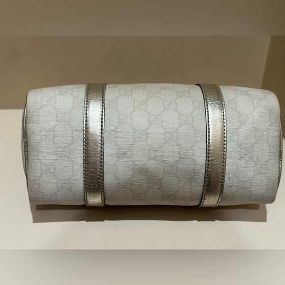 Gucci White and Silver Mini Boston Satchel - Picture 10 of 11